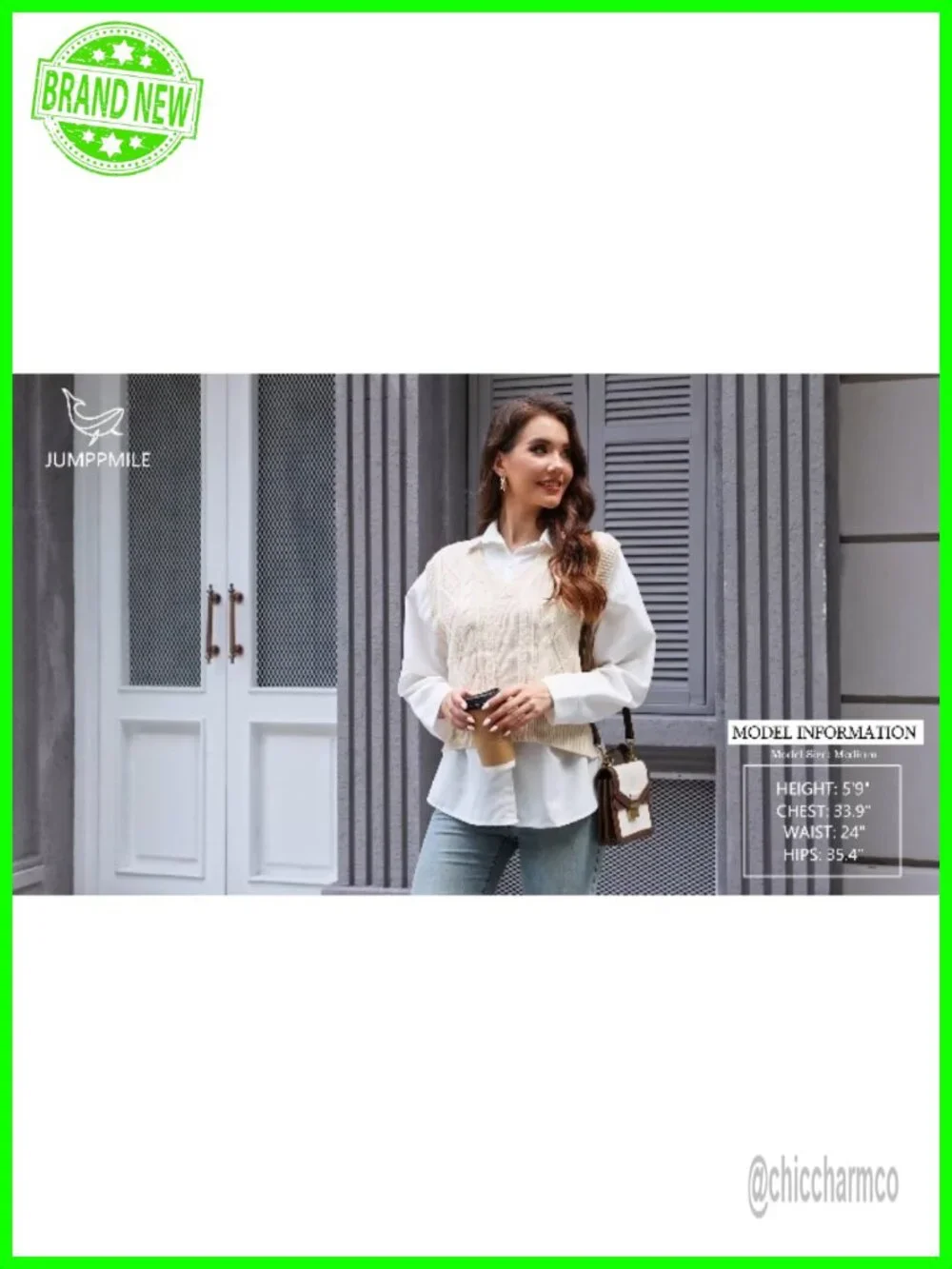 Women's V-Neck Sweater Vest Sleeveless Crop Pullover Knit Vest